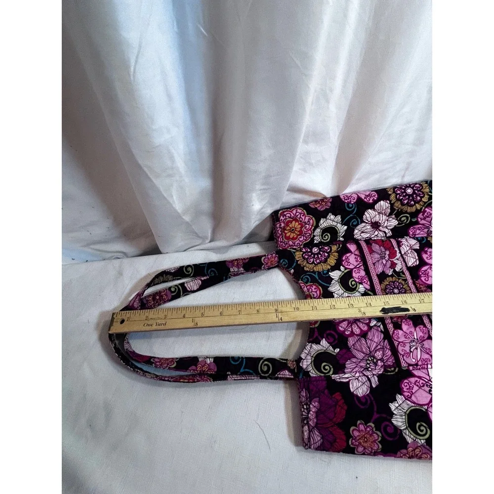 Vera Bradley Quilted Tote Bag Floral Pink Purple Cotton Women